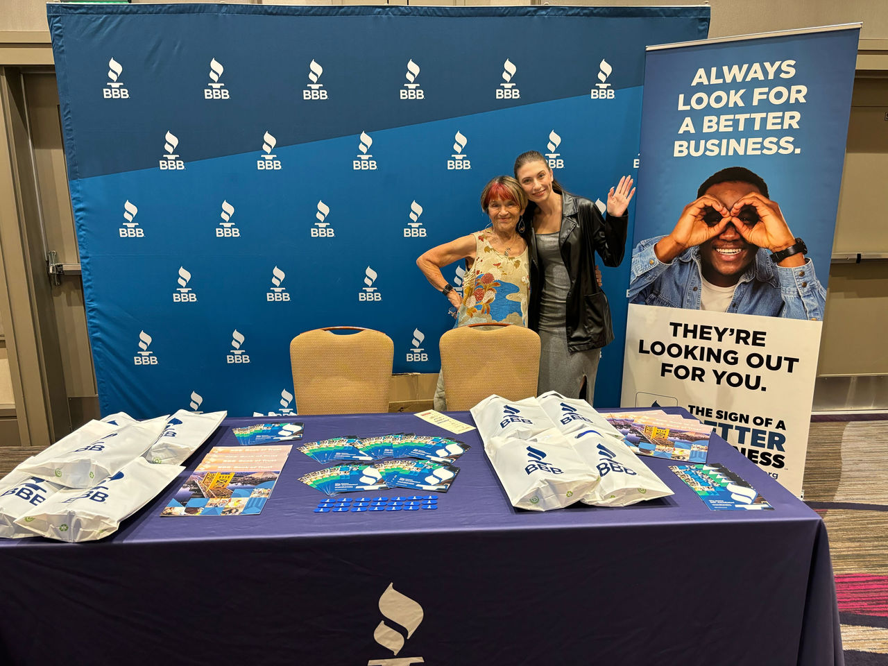 BBB setup at a trade show