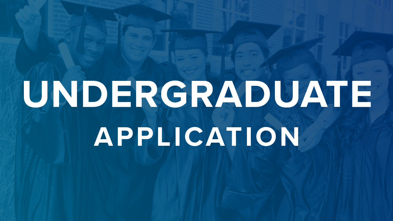 Undergraduate Application over blue background
