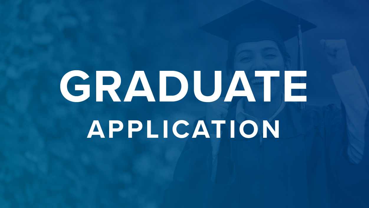 Graduate Application over blue background