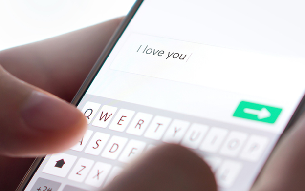i love you text from mobile phone