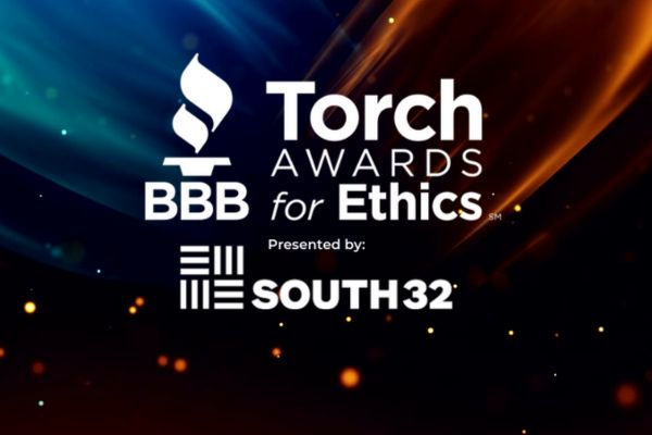 2022 BBB Torch Awards image of trophy on black background