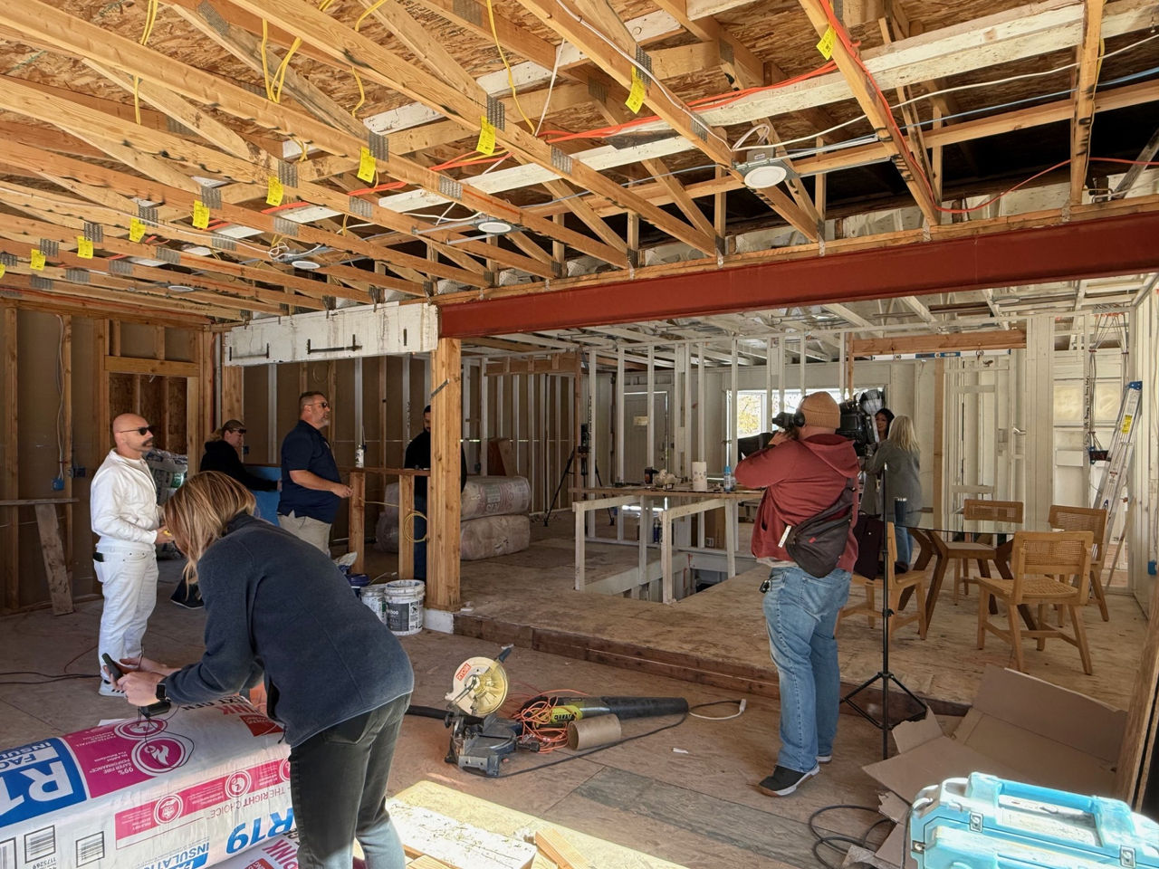 Contruction site in home.