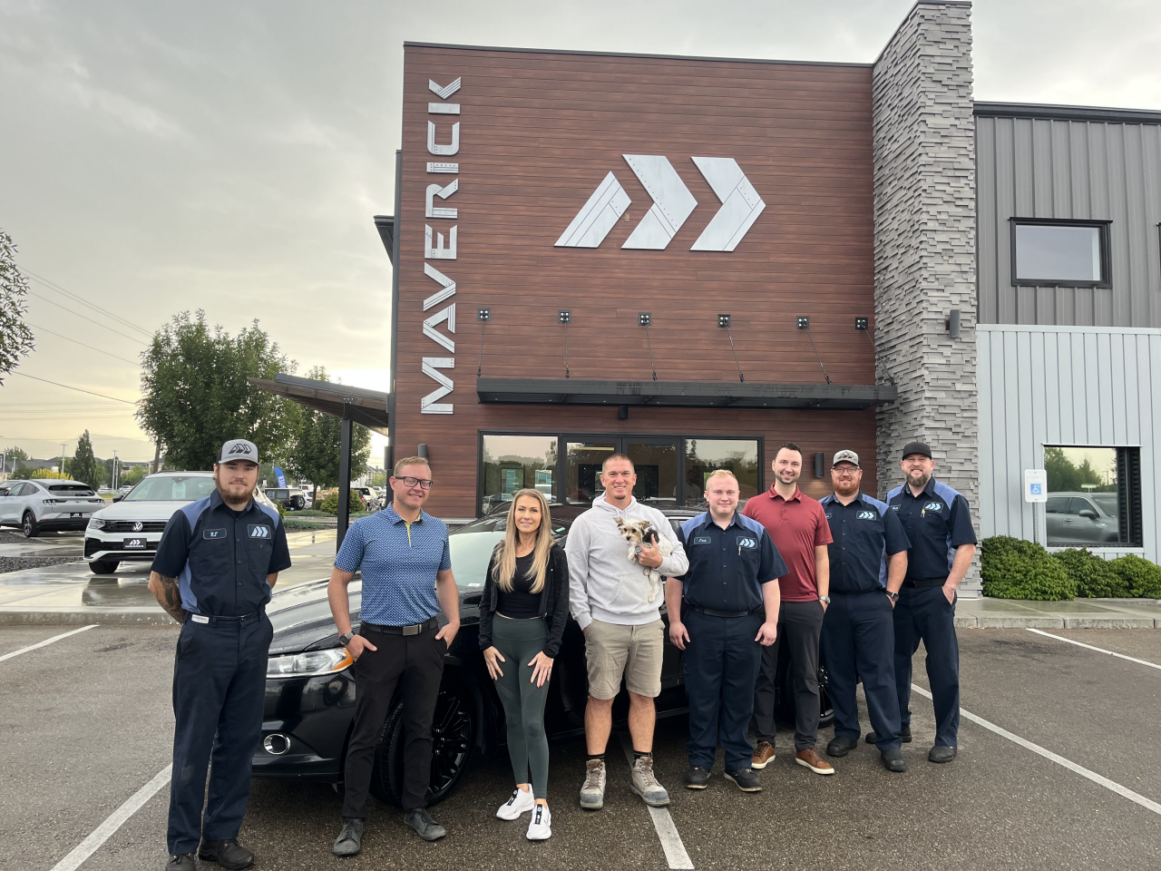 Emily and the Maverick Car Company team for the Restoring Trust Fusion Project